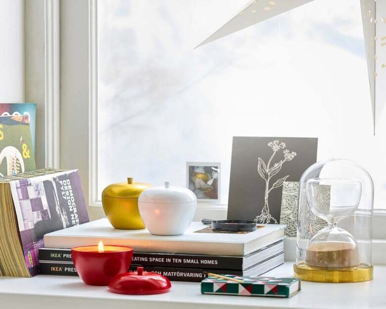 Candela profumata a forma di mela