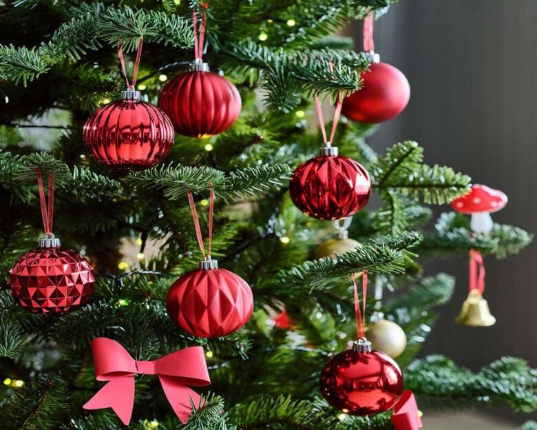 Palline albero di Natale rosse