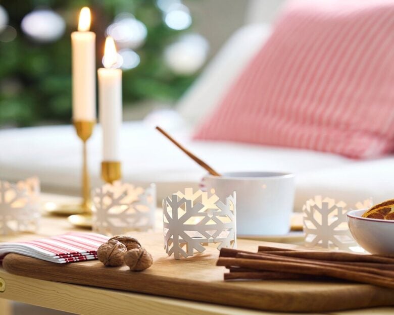 Portacandelina fiocco di neve