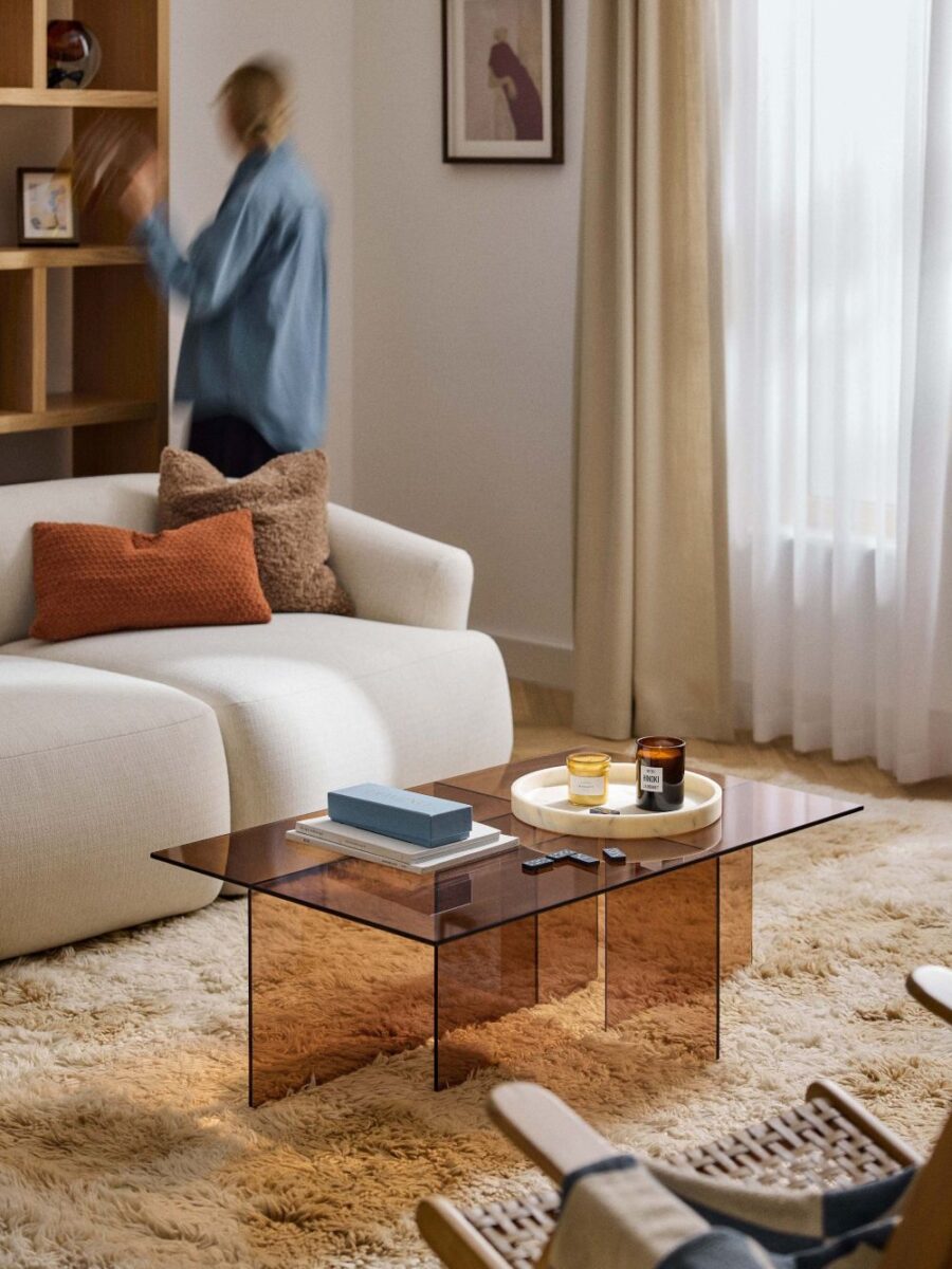 Tavolino da salotto in vetro Anouk