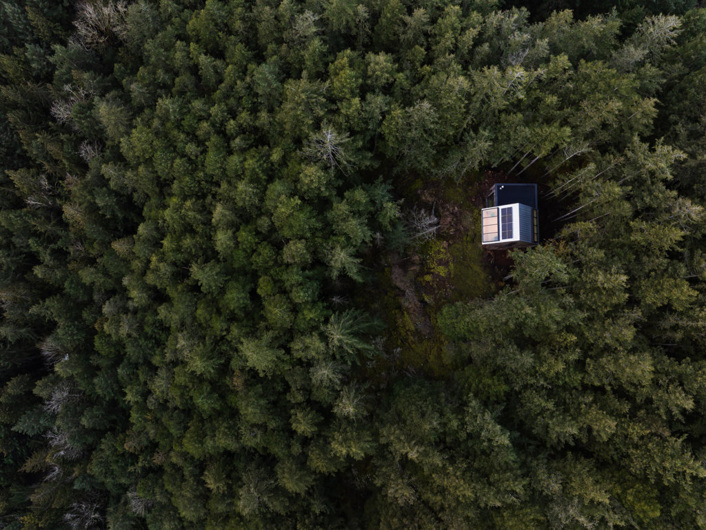 Una casa-nido immersa nei boschi canadesi &egrave; un gioiello architettonico oltre che un ottimo esempio di edilizia prefabbricata