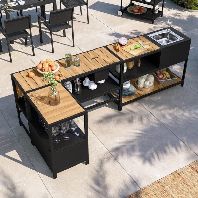 Cucina modulare con lavello