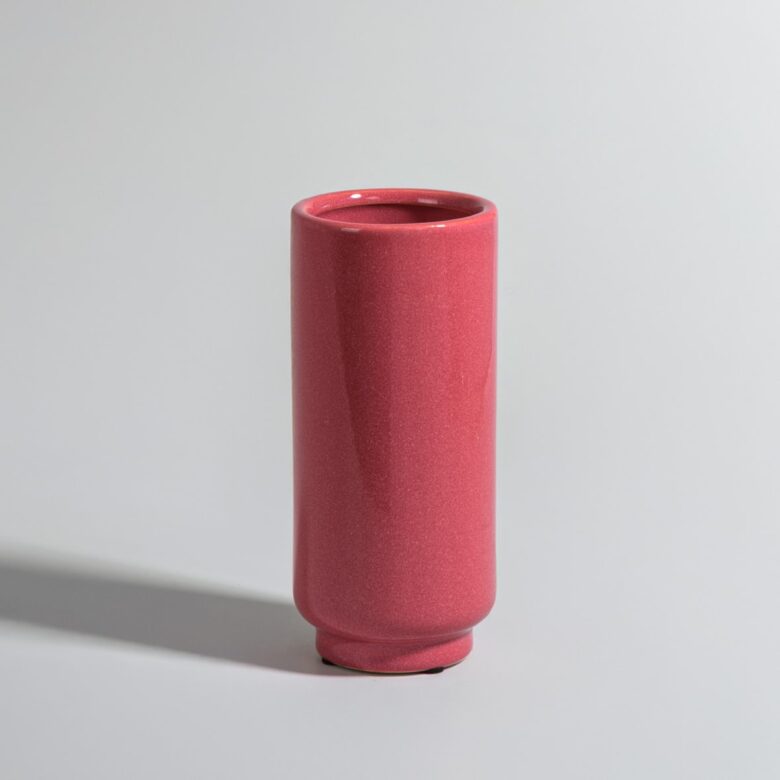 Vaso in gres rosa
