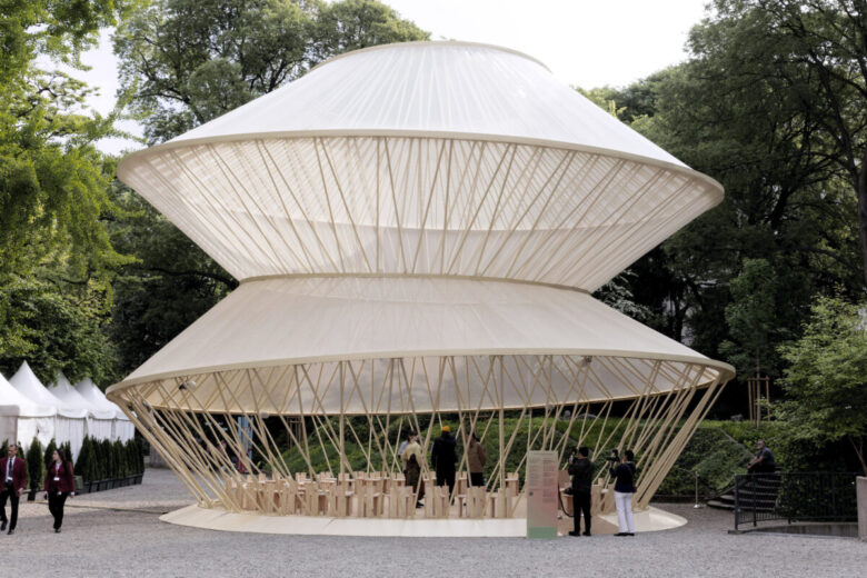 Day Time - The Garden Pavilion - A deconstructed yurt, created by Kulapat Yantrasast, commissioned by ACDF - MDW 2026 - Image Credit ACDF-4
