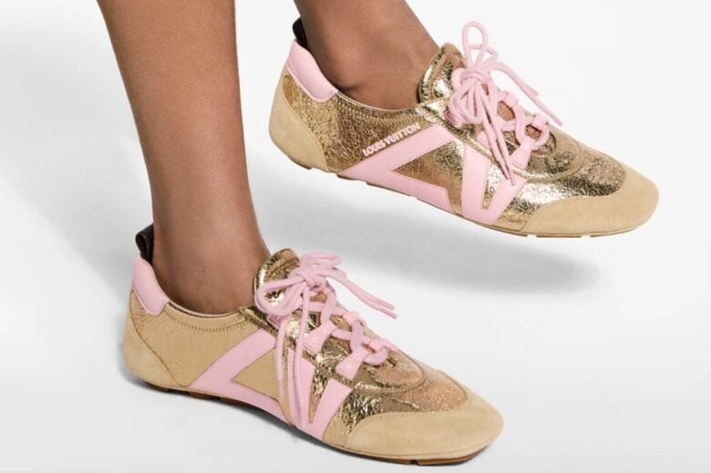 Tutti pazzi per la nuova LV Sneakerina nella doppia variante gold e silver