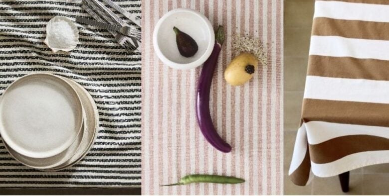 tovaglie a righe H&M Home