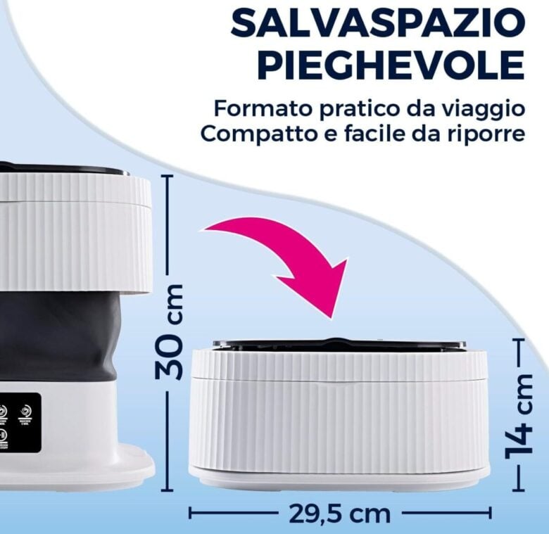 CLEANmaxx-centrifuga-pieghevole-silenziosa-biancheria