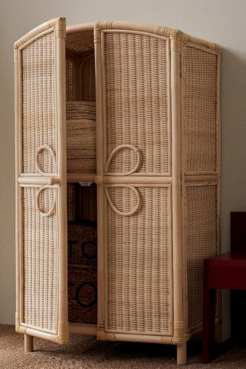 Mobiletto per bambini in rattan
