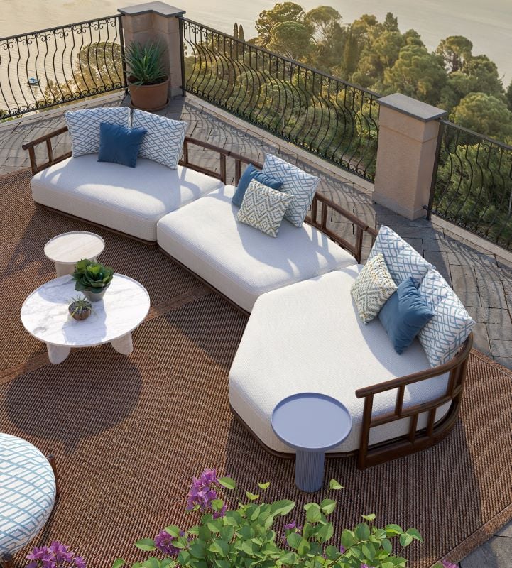 Outdoor lounge: 9 divani curvi per creare avvolgenti isole di relax Outdoor lounge: 9 divani curvi per creare avvolgenti isole di relax