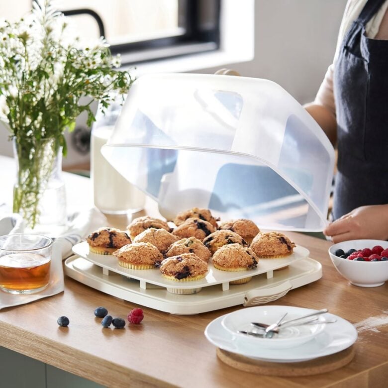 BAKTIDER piatto torta con coperchio