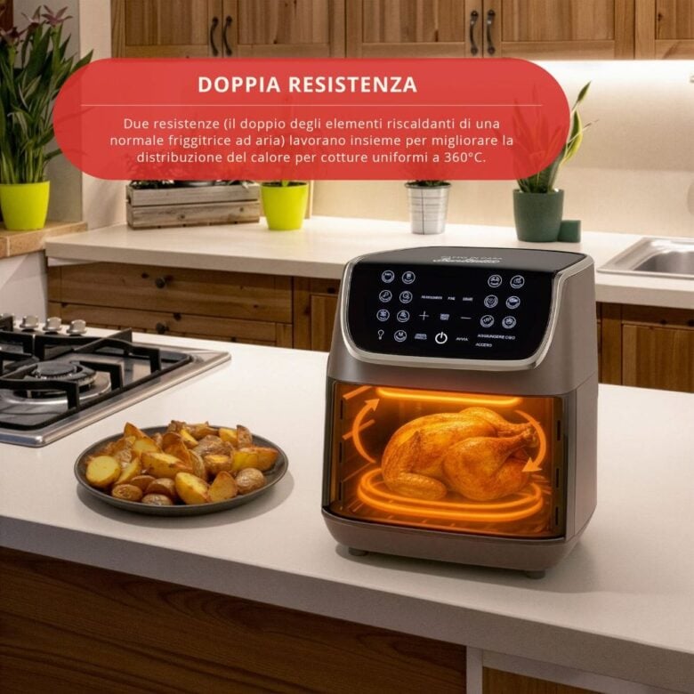 Friggitrice doppia resistenza