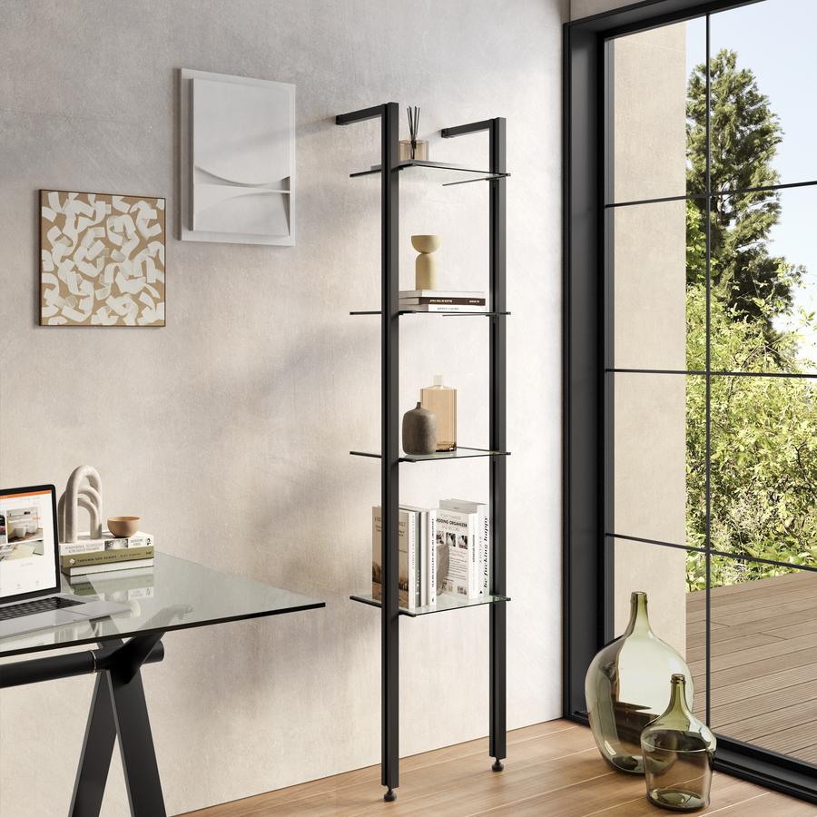 Libreria nera 42 x 190 200 h cm Libreria nera 42 x 190 200 h cm