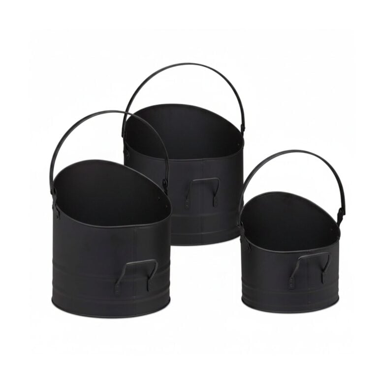 Relaxdays set 3 secchi porta pellet