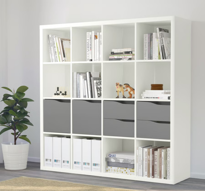 kallax-struttura-interna-con-2-cassetti-ondulato-grigio-scuro