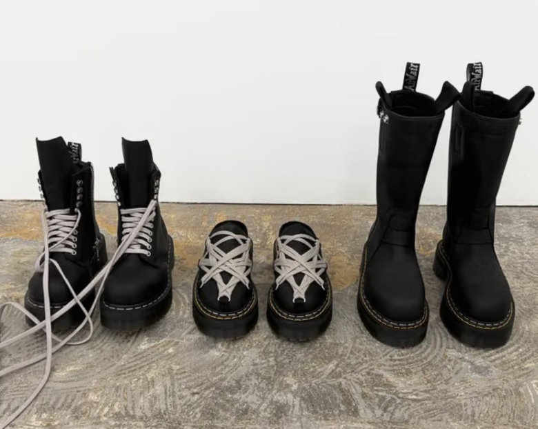 Collezione Quad Sole Rick Owens e Dr. Martens
