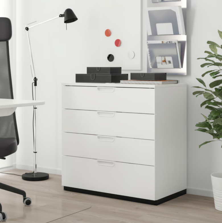 ikea cassettiera Galant per organizzare ufficio e salotto