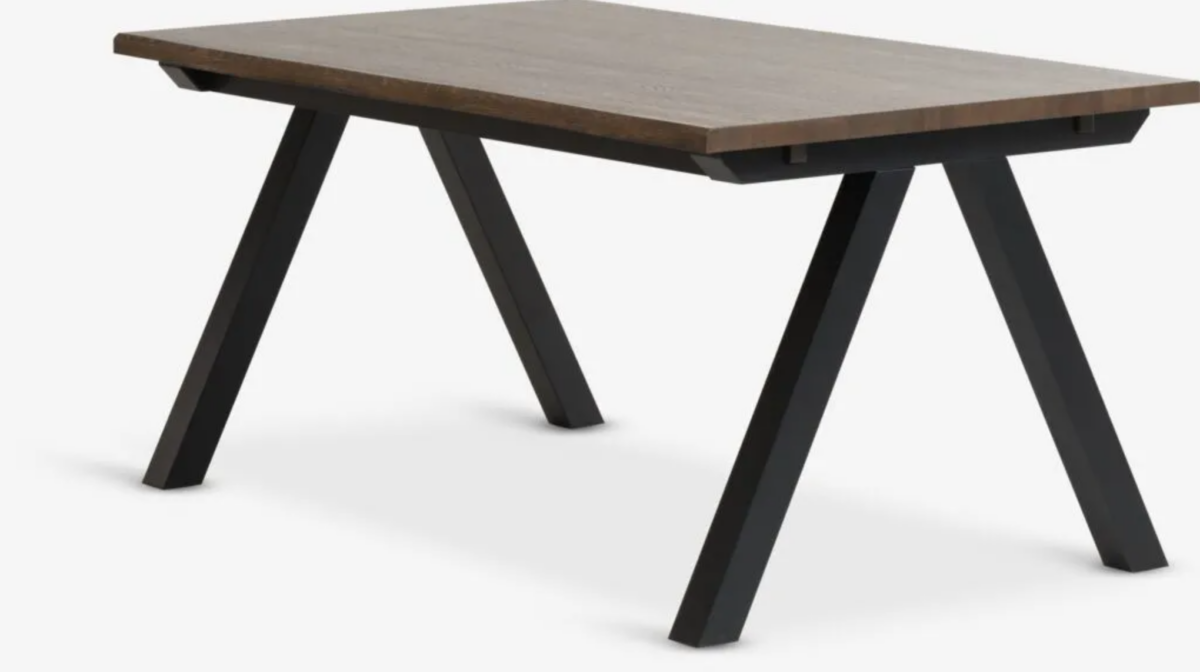 tavolo allungabile in legno massello effetto rovere scuro tavolo allungabile in legno massello effetto rovere scuro